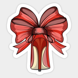 High Heel With Bow Sticker